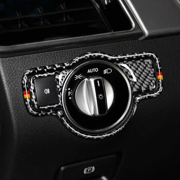 За Mercedes Benz A B C E G GLA GLK GLS ML Клас Въглеродни Влакна Ключа на Фаровете на Автомобила Рамка Капак Декор Покритие
