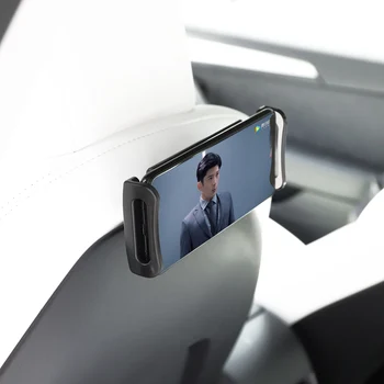 Кола За Телефон На Задната Седалка На Tesla, Модел 3 Y Със Завъртане На 360 Градуса на облегалката за глава стойка За Мобилен Телефон iPad Скоба Поставка Автомобилни Аксесоари 1