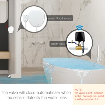 Нов WiFi Интелигентен Сензор Наводнения Детектор За Изтичане На Вода Уведомление За Наводнението Сигнал За Преливане На Сот Sasha Smart Life App 3