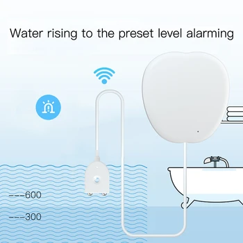 Нов WiFi Интелигентен Сензор Наводнения Детектор За Изтичане На Вода Уведомление За Наводнението Сигнал За Преливане На Сот Sasha Smart Life App 4