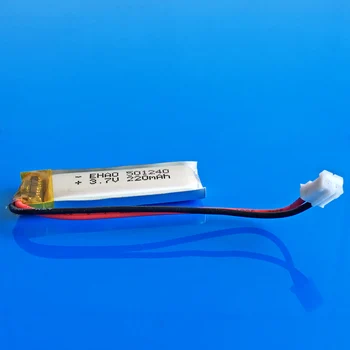 3,7-220 mah Lipo полимерна батерия Акумулаторна 501240 с жак JST 2,0 мм 2pin За слушалки, Bluetooth 0