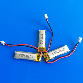 3,7-220 mah Lipo полимерна батерия Акумулаторна 501240 с жак JST 2,0 мм 2pin За слушалки, Bluetooth 3