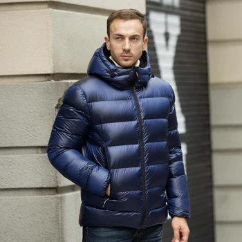 Висококачествена Руска зимно яке на 90% гусином топола, мъжки зимни палта, Запазването на топлина, Ветроупорен мъжки якета-40 Градуса
