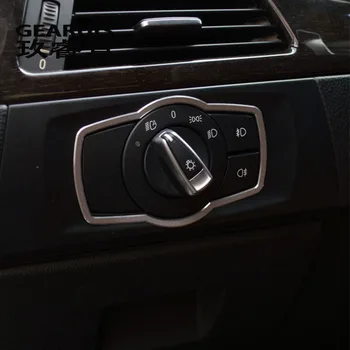 Автомобилен Стайлинг на Бутона за Включване на Фаровете Декоративна Рамка Седалка Тапицерия на Арматурното Табло, авто Вътрешна Формоване Стикер за BMW серия 3 E90 4
