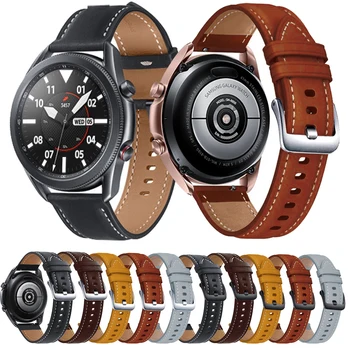За Samsung Galaxy Watch 3 45 мм SM-R840 Каишка От Естествена Кожа Гривна Быстросъемный 22 мм и каишка За часовник Каишка За Часовник Гривна correa 0