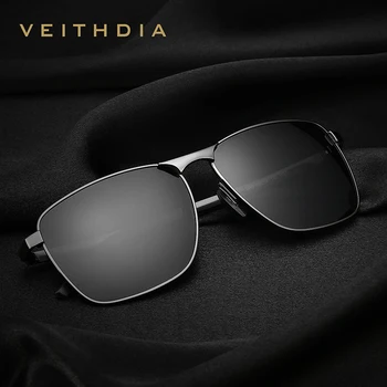 VEITHDIA 2022 Марка Унисекс Дизайнерски Ретро Квадратни Слънчеви Очила Мъжки Поляризирани Огледални Слънчеви Очила С Покритие Очила Аксесоари За Мъже