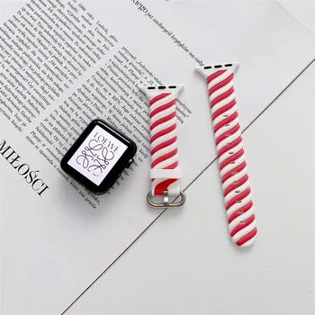 Силиконов ремък За Apple Watch band 44 мм 40 мм 42 мм 38 мм 41 мм 45 мм correa каишка за часовник гривна iWatch series 1 2 3 4 5 6 se 7 2