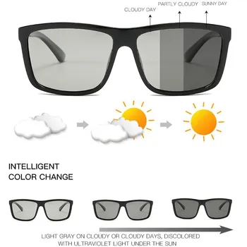Фотохромичните Поляризирани Слънчеви Очила За Мъже За Шофиране Спортни Квадратни Хамелеоновые Очила За Промяна На Цвета На Polaroid Слънчеви Очила 2021 Маркови Мъжки