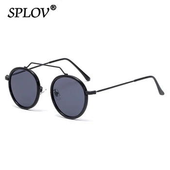 Гореща Разпродажба Ретро Кръгли Слънчеви Очила Мъжки Дамски Маркови Дизайнерски Пънк Очила Луксозни Нюанси на Нови Модерни Очила Oculos De Sol UV400