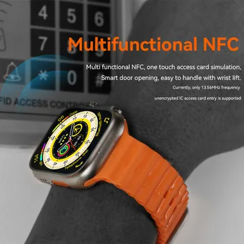Rainbuvvy HK8 Ултра Умен Часовник 2.1-Инчов Екран, Bluetooth Предизвикателство Умен Часовник Безжична Зареждане на NFC Носимое Устройство 2