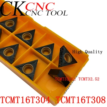 10шт TCMT16T304 TCMT16T308 UC5115 видий посочете с високо качество за струг с ЦПУ държачът расточная планк чугун TCMT16T