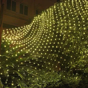 Мрежести led Гирлянди 1,5 м x 1,5 м Градинска Венец Празнично Осветление Коледно Дърво за Украса за Дома Навидад Noel Нова Година 2023 0