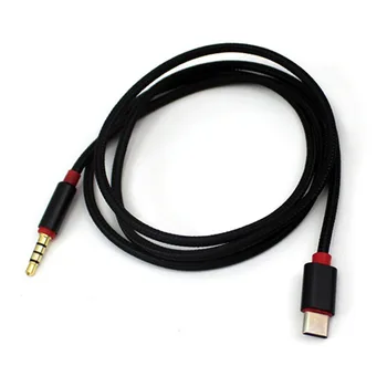 Тип C до 3,5 мм Аудио Кабел Адаптер За USB C Тип-c Жак За Слушалки и Aux 1 м-Тел За Телефон Авто Стереодинамик 1