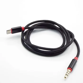 Тип C до 3,5 мм Аудио Кабел Адаптер За USB C Тип-c Жак За Слушалки и Aux 1 м-Тел За Телефон Авто Стереодинамик 3