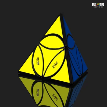 QiYi Mofangge Монета Тетраедър Пирамида Магически Куб Играчка Статия Пъзел Странна форма на монета нео куб най-Новият qiyi пирамидална куб