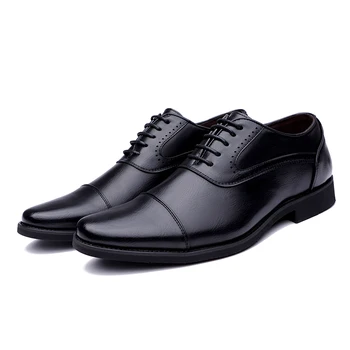 2021 Мъжки модела обувки в семпъл стил, с качествени мъжки обувки-Oxfords дантела, маркови мъжки официални обувки, мъжки кожени обувки за сватба 2