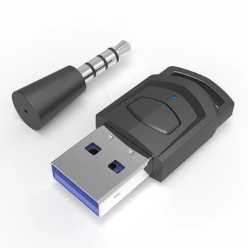 Безжична Гейминг Аудио Адаптер За Слушалки Приемник Предавател за PS5 PS4 Игрова Конзола PC Слушалки, USB Bluetooth Адаптер Ключ