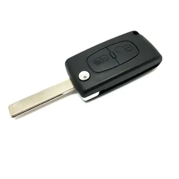 2-Ключ-Сгъваем Корпус Автомобилен Ключ Защитен Калъф За Peugeot 207 307 308 407 Аксесоари За Модификация На Автомобила