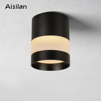 Тавана лампа Aisilan LED Downlight, монтирани върху повърхността на тавана лампа, черен, бял или златен мека светлина, led точка на осветителни тела, плафониери