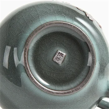 270 мл Творчески Лунцюаньский Чай Гърне Цвят на морските Вълни Майстор Чаши, Ръчно изработени Желязна Шина Неодетая Руда Чай Гърне Керамични Кунг-фу Чай Гърне Аксесоари 4