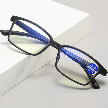 TR90 Мъжки И Дамски Очила За Четене, Блокиране на Синя Светлина, Гъвкави Свръхлеки Полнокадровые Очила За Далекогледство, Лупа, Компютърни Очила