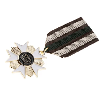 Короната Геометрична Медал Ретро Икона Плат Униформи Брошка На Жени Патриотическая Медал Модни Бижута Мъжки
