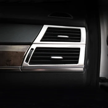Хром Автомобилен Стайлинг Централна Конзола Вентилационна рамка Климатик CD контролен Панел Декоративна Стикер Тампон За BMW X5 X6 E70 E71 3