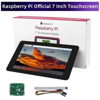 Официален Raspberry Pi 7-Инчов Сензорен Екран Дисплей 800x480 HD 24-битов Цветен LCD Дисплей DSI Порт за RPi 4B 3Б + Zero Допълнителен Калъф 0