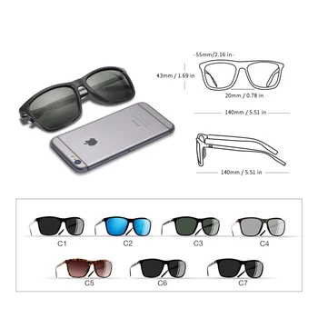 AOFLY Класически Поляризирани Слънчеви Очила Модерен Стил Слънчеви Очила за Мъже/Жени Реколта Марка Дизайнерски Обувки óculos de sol masculino UV400 3