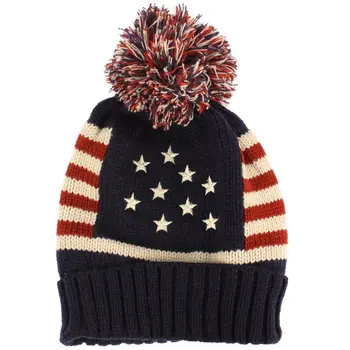 Зимна Шапка Дамски Шапка С Американския Флаг на САЩ, Вълнена Топла Зимна Вязаная Капачка S, Шапки За Жени, Шапки, gorros, дамска шапка 3