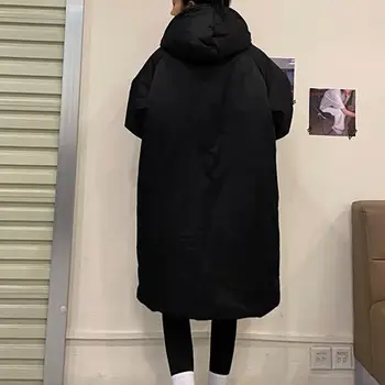 Дамско палто със средна дължина, Памучен стеганая яке, Стеганая Яке в корейски стил, Без Пай, за Да се Преодолее 2022, Нова Зимна Naka Стеганая яке 5