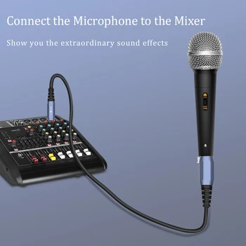 CHOSEAL 3-пинов XLR конектор 6,3 мм (1/4 инча) TRS Стерео Конектор M / F Балансный микрофон Свързване на аудио кабел за микрофон 2
