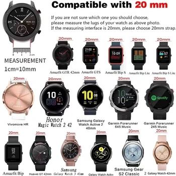 20 мм Смарт-watchband Samsung Galaxy Watch Active 2 40 44 мм Спортен Гривна на Китката с Шестеренками Galaxy Watch 42 мм 5