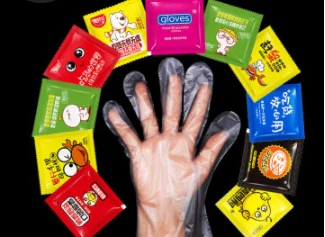Ръкавици Латекс Guantes за Еднократна употреба Handschuhe Поли Ръкавици Ресторант Кухня Индивидуални Найлонови Ръкавици Опаковка 500шт 3