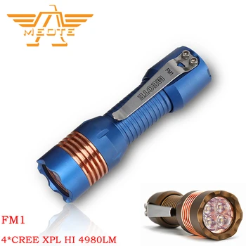 MEOTE FM1 4 * XPL HI 4980lm 190 м BLF Anduril UI 18650 Мощен Фенер Led Фенерче За Самозащита Къмпинг EDC