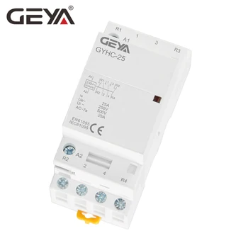 GEYA GYHC 4 P 16A 20A 25A 220/230V 50/60 Hz Din-рейк Домакински Модулен Контактор за променлив ток 4NO ИЛИ 2NO2NC 3