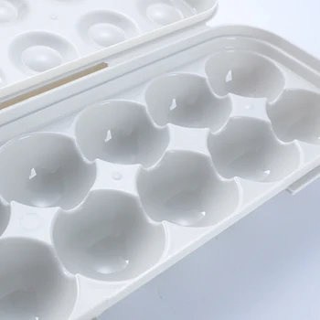 12 Решетеста Кутия За Съхранение На Яйца Контейнери За Тави За Яйца С Кухненски Хладилник Пластмасова Опаковка За Яйца Запечатан Държач За Съхранение На Пресни Яйца 4