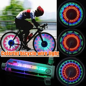 3D Велосипедни Спици Led Светлини Цветни Велосипедни Колела Многоцветни 42 Копията 16 Led Велосипедни Спици Сигнална Лампа