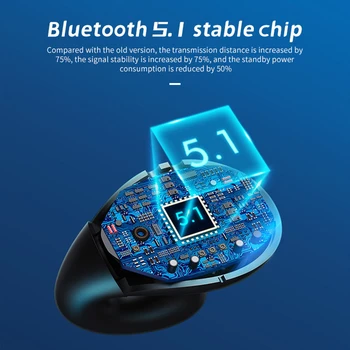 2022 Нови Безжични Слушалки Bluetooth 5.1 с Заушным на една Кука, Слушалки за Бизнес Разговори, Игра с Микрофон, Спортна Музикална Слушалките с Шумопотискане 5