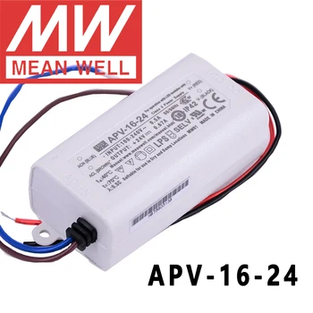 Оригинален Mean Well APV-16-24 meanwell 24/0.67 A Дизайн на постоянно напрежение 16 Вата с един изход led Импулсно захранване
