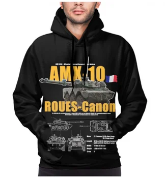 Френската Армия AMX 10 Колесни Бтр Графика 3D Печатни Hoody Унисекс Полиестер Hoody 110-6XL Ежедневни Hoody 2