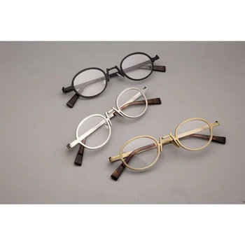 Бели Оптични Реколта Малки Ретро Метални Очила с Овална Форма В Рамка За Очила, Мъжки И Дамски слънчеви Очила, Очила За Рецепта HB1868