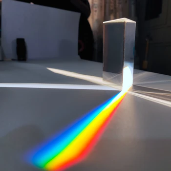 30x30x60 мм Триъгълна Призма Оптични BK7 Призми Стъкло Преподаването на Физика Преломленный Гама от Светлина Rainbow Деца Студентите Подарък