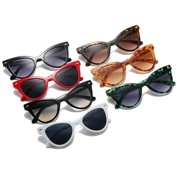 Vintage Слънчеви Очила с Кошачьим Око, Дамски Секси Ретро 2021, Модерни Дамски Слънчеви Очила В Малка Рамка, Маркови Дизайнерски Черни Дамски Слънчеви Очила 5