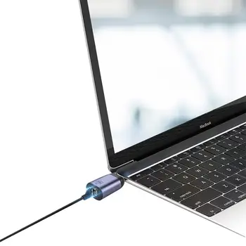 Ac адаптер USB Кабел Ethernet 100 Mbit/ с без с USB Type-C с Мрежова карта, Мрежов адаптер RJ-45 към преносимите КОМПЮТРИ MacBook Samsung 2