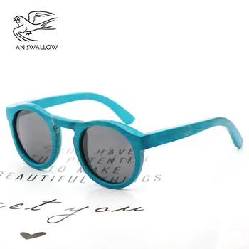 Висококачествени Бамбукови Модни Слънчеви Очила са Ръчно изработени, Луксозни Дамски Поляризирани Слънчеви Очила с UV400, Бамбукови, Дървени Плажни Слънчеви Очила За Мъже