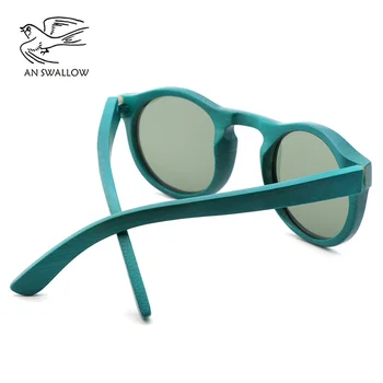 Висококачествени Бамбукови Модни Слънчеви Очила са Ръчно изработени, Луксозни Дамски Поляризирани Слънчеви Очила с UV400, Бамбукови, Дървени Плажни Слънчеви Очила За Мъже 3
