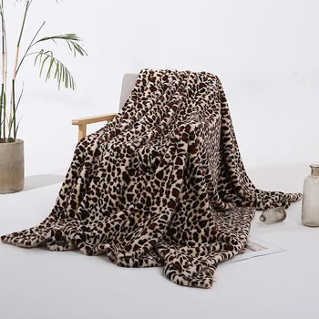 Модно Леопардовое Одеяло с Принтом, Меки Покривки, Завивки за Легла, мека мебел, Диван, Топло Дебелите Зимни покривки за легло