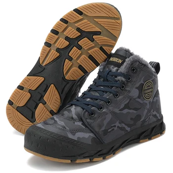 Fujeak 2022 Зимни Водоустойчив Мъжки Обувки Армейските Военни ботуши Dr. обувки Мъжки Топли Ботильоны Улични Работни Мотоциклетни ботуши 0
