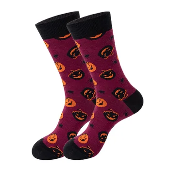 Чорапи за Хелоуин, Харадзюку, Нова тенденция в Епруветка, Мъжки Чорапи, Череп, Вампири, Тикви, прилепи, Забавни Чорапи 5